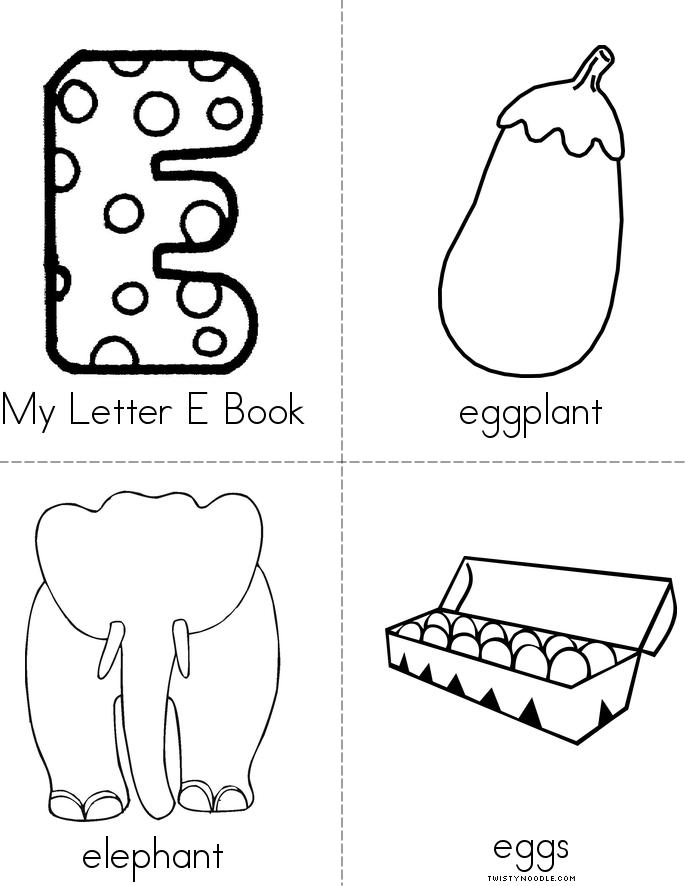 My Letter E Book Twisty Noodle