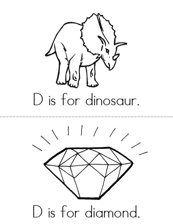 d is for dinosaur coloring pages - photo #17