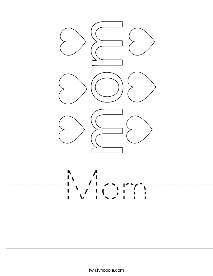 Mom Worksheet - Twisty Noodle