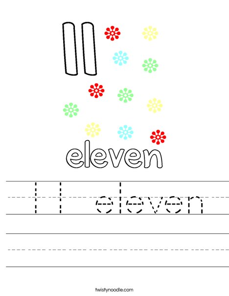 Eleven Worksheet Twisty Noodle Eleven Worksheet Twisty Noodle