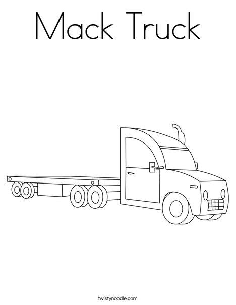 mack truck coloring pages - photo #29