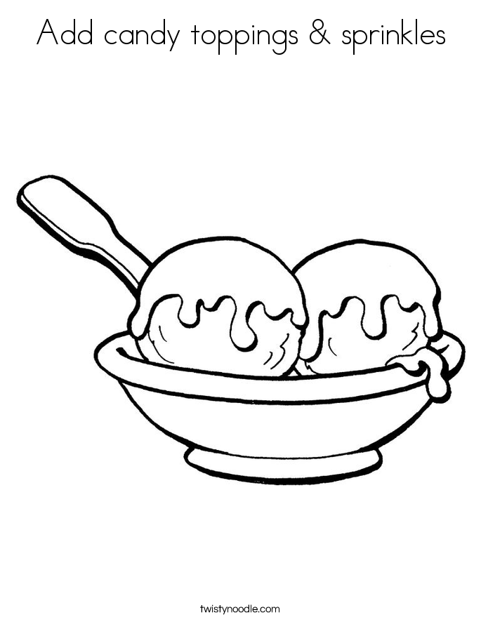 ice cream with sprinkles coloring pages - photo #4