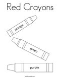 Red Crayons Coloring Page - Twisty Noodle