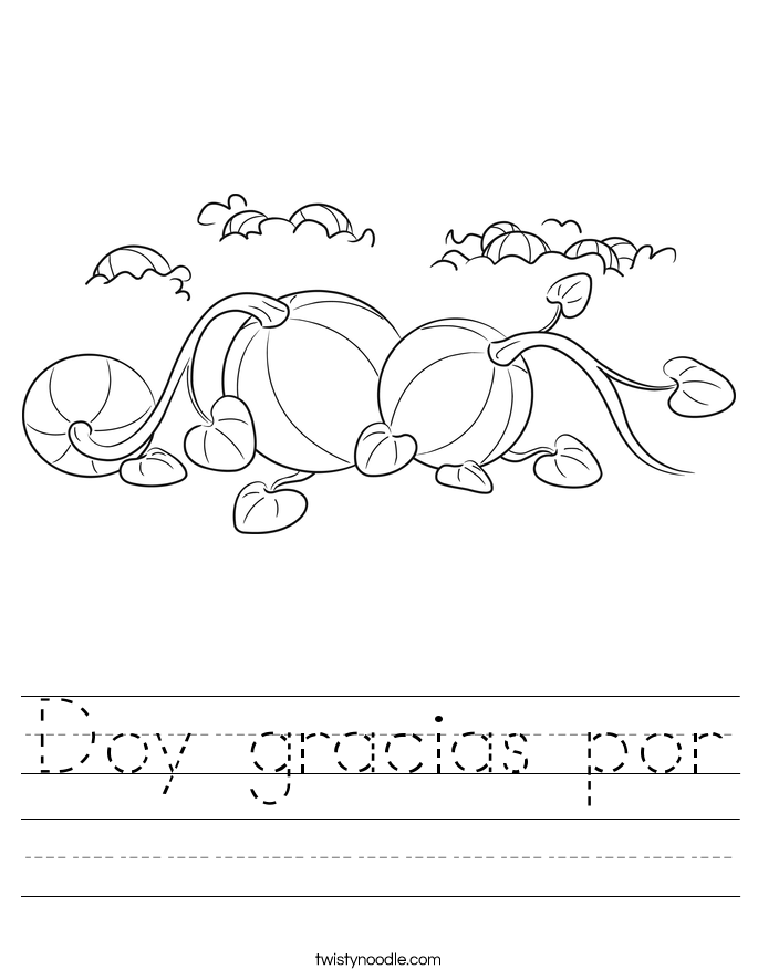 Doy gracias por Worksheet Twisty Noodle Doy gracias por Worksheet Twisty Noodle