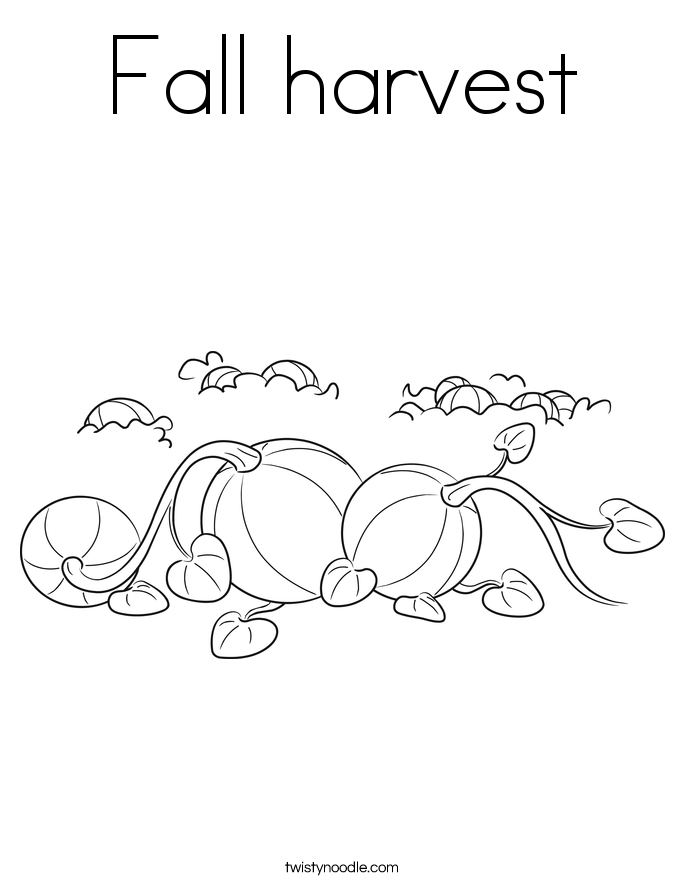 Fall harvest Coloring Page - Twisty Noodle