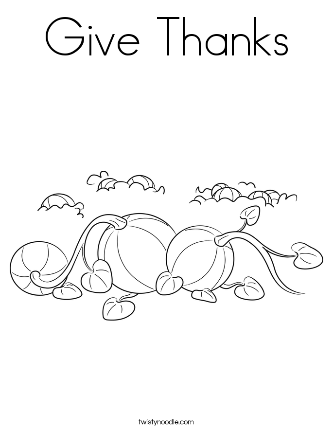 Give Thanks Coloring Page - Twisty Noodle