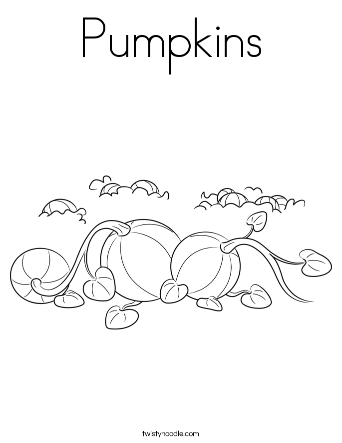 Pumpkins Coloring Page - Twisty Noodle