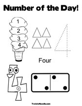 Number of the Day! Coloring Page