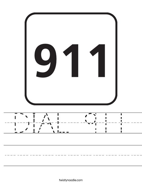 DIAL 911 Worksheet - Twisty Noodle