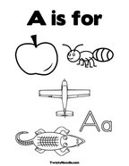 A is for Coloring Page
