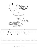 A is for Handwriting Sheet