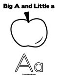 Big A and Little a Coloring Page