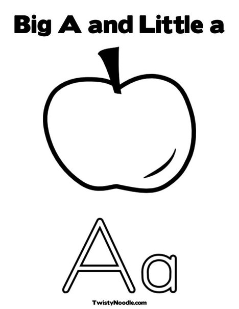 Big and Little Letter A Coloring Page