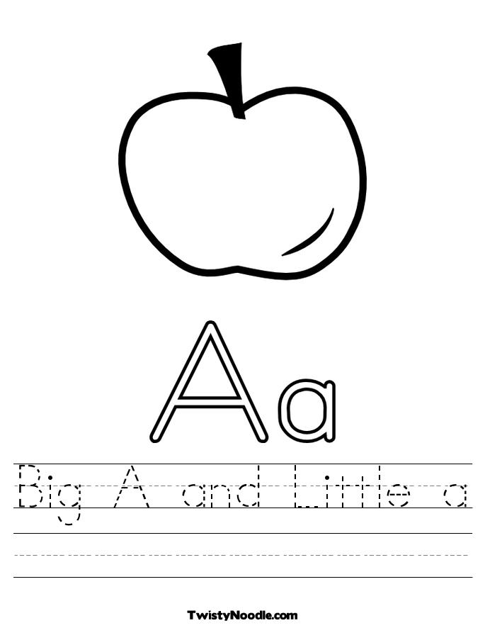 Big and Little Letter A Worksheet