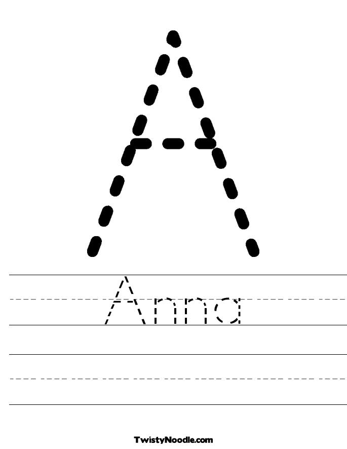 Tracing Letter A Worksheet