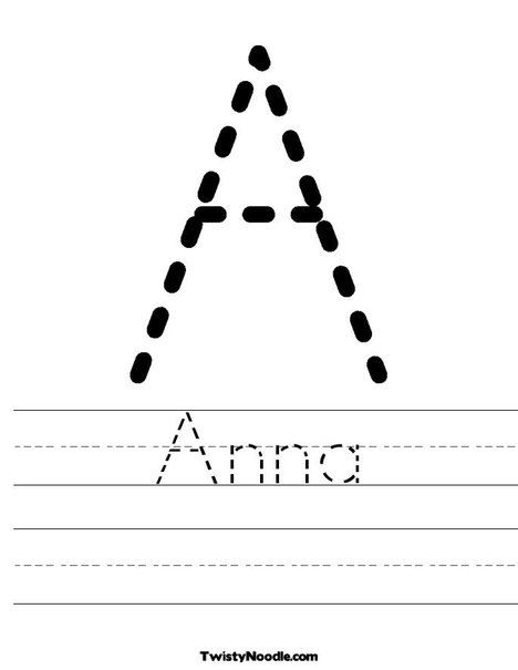 Tracing Letter A Worksheet