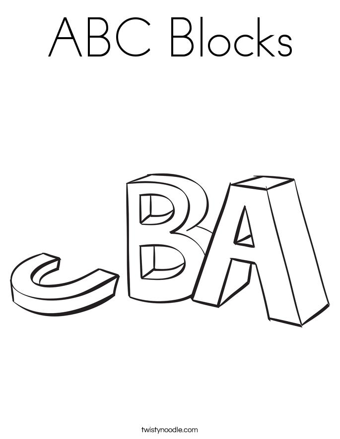 abc block coloring pages - photo #2