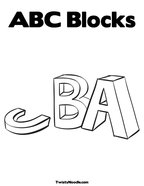 ABC Blocks Coloring Page