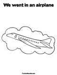 We went in an airplaneColoring Page