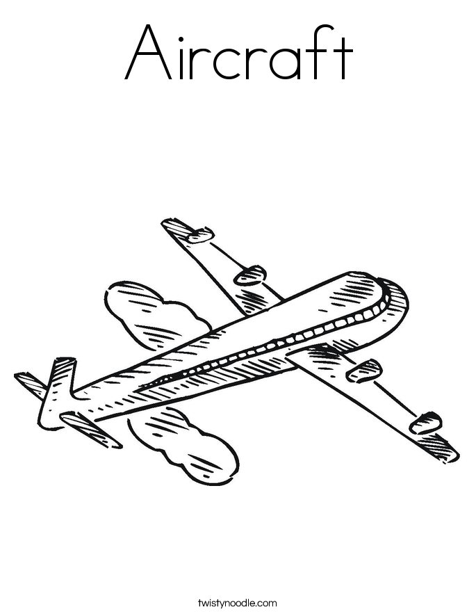 aircraft coloring page