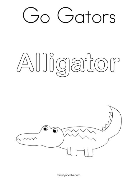 Go Gators Coloring Page - Twisty Noodle