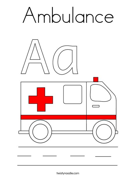 Ambulance Template For Preschool