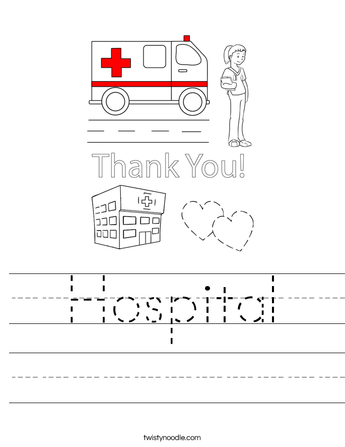 Hospital Worksheet - Twisty Noodle