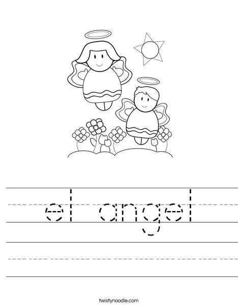 el angel Worksheet - Twisty Noodle