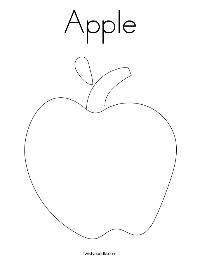 half eaten apple coloring pages - photo #26
