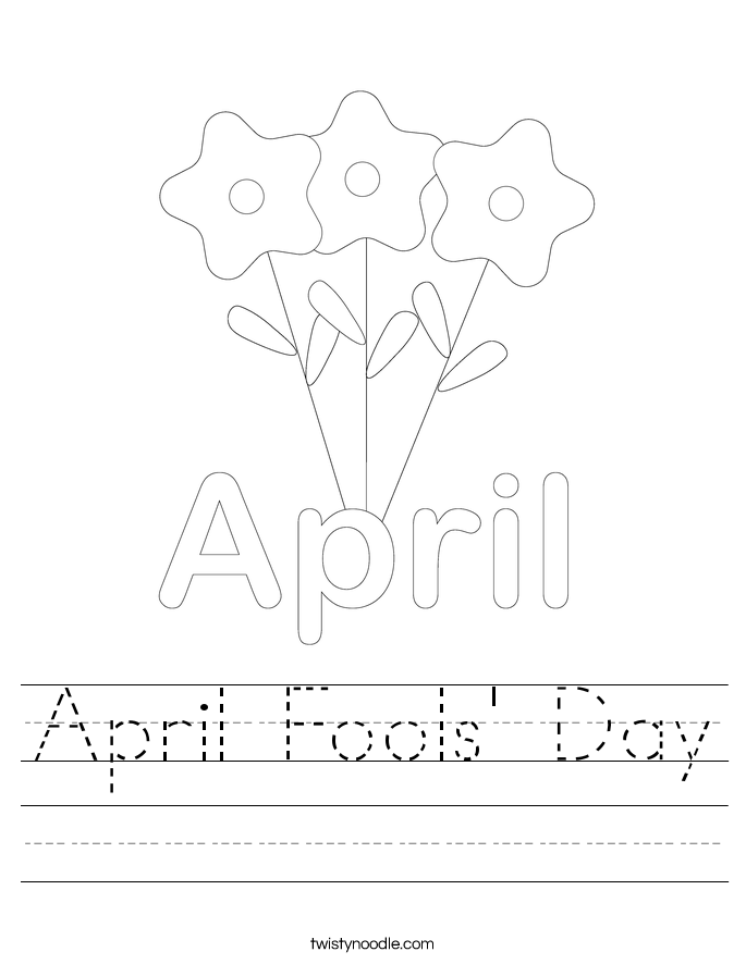 April Fools' Day Worksheet - Twisty Noodle