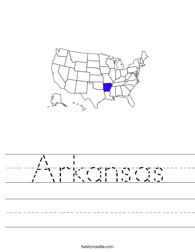 Arkansas Worksheet - Twisty Noodle