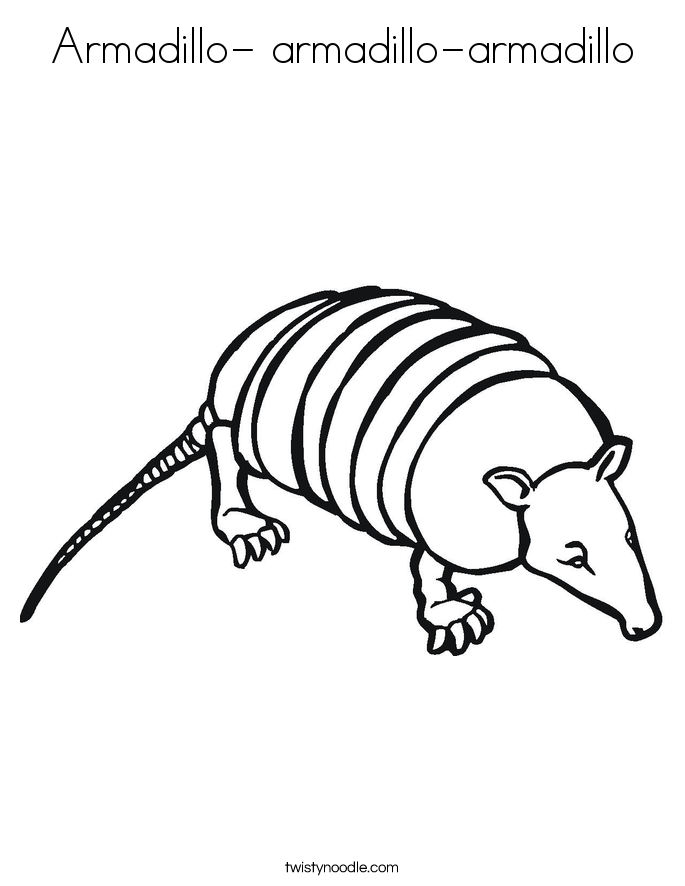 armadillo armadillo armadillo coloring page