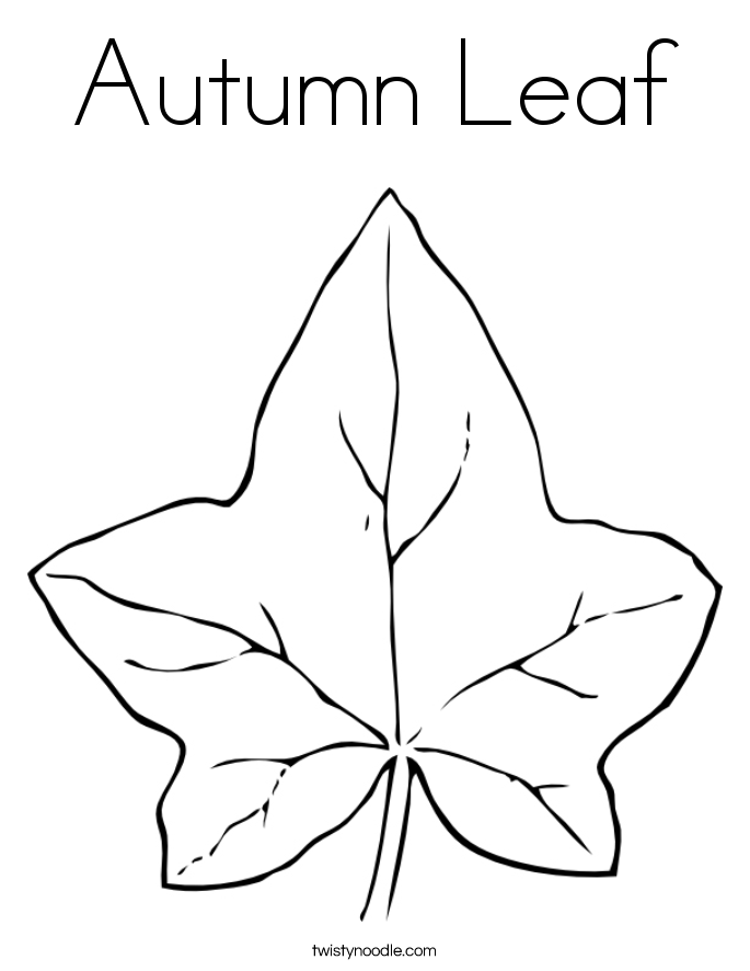 Autumn Leaf Coloring Page  Twisty Noodle