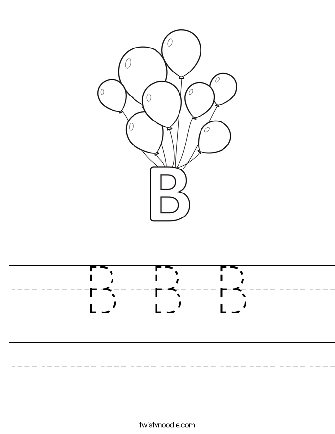 B B B Worksheet - Twisty Noodle