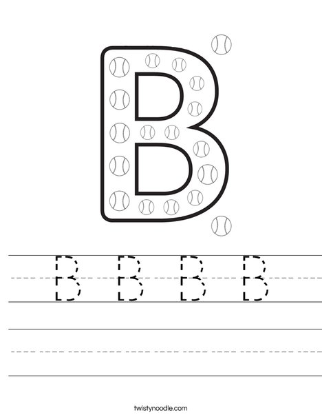 B B B B Worksheet - Twisty Noodle