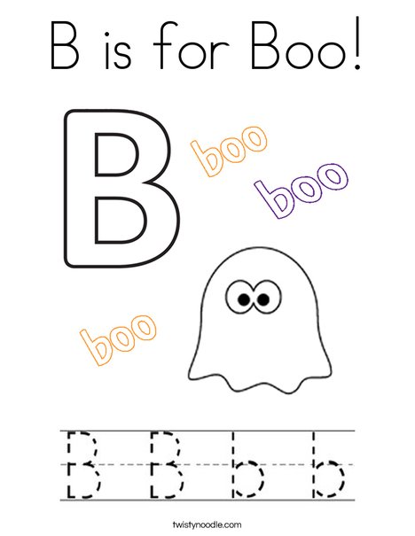 halloween boo coloring pages - photo #18