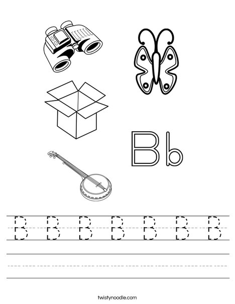 B B B B B B B Worksheet - Twisty Noodle