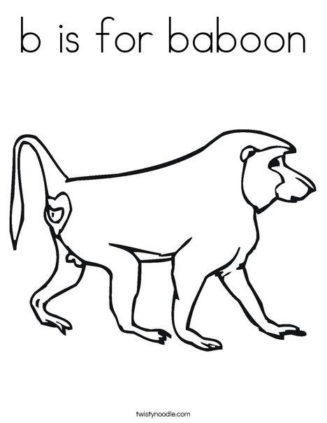 baboons coloring pages - photo #46