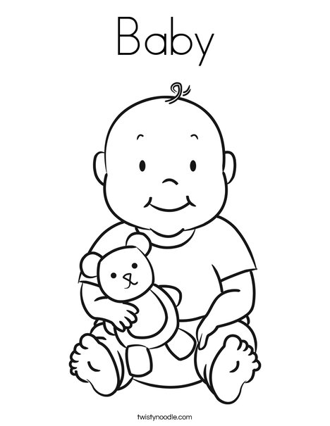 Baby Boy Coloring Pages