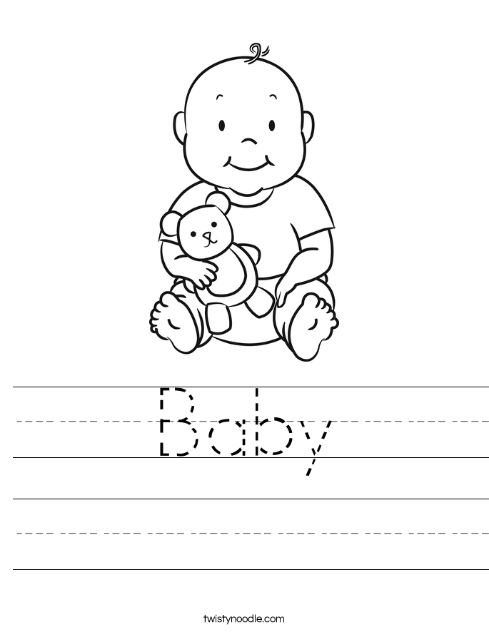 Baby Worksheet - Twisty Noodle