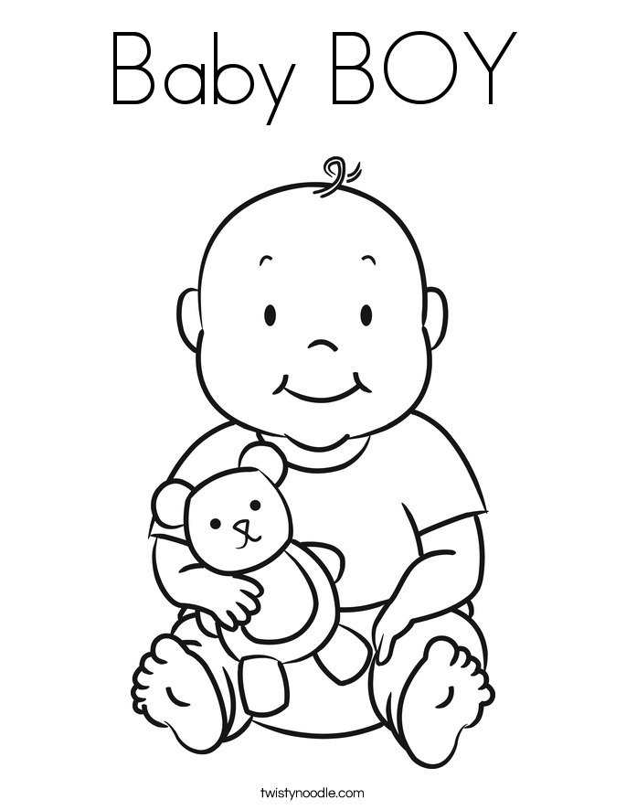 baby boy coloring pages - photo #2