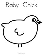 baby chick coloring page