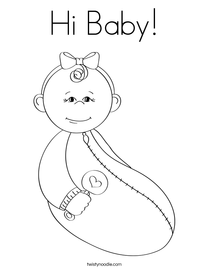 baby girl coloring pages free - photo #23