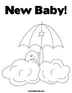 New Baby Coloring Page