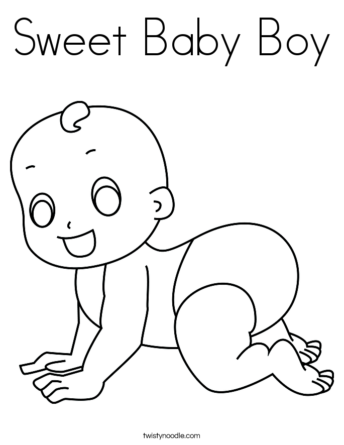 sweet baby boy coloring page