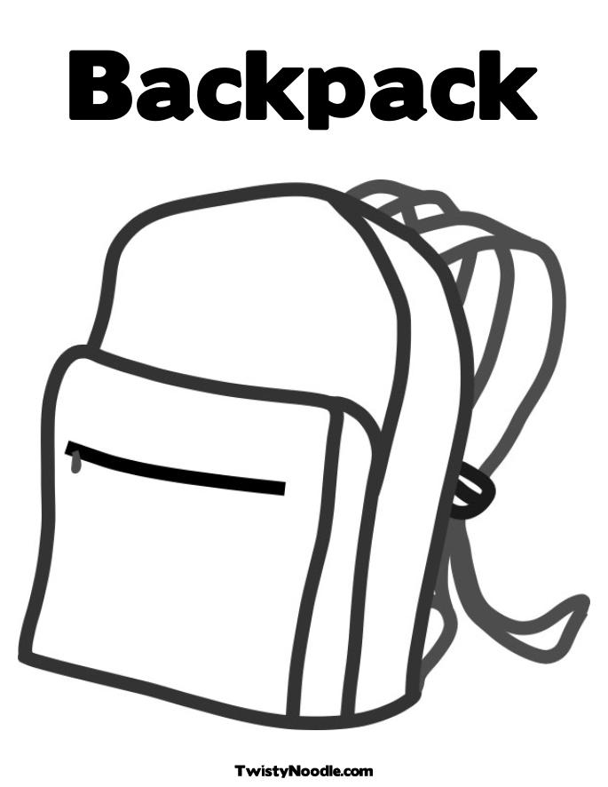Outline Of Backpack