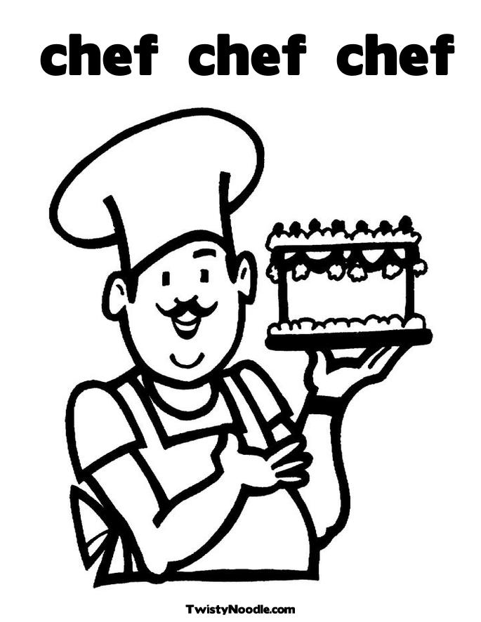chef colouring page