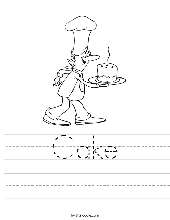 Cake Worksheet - Twisty Noodle