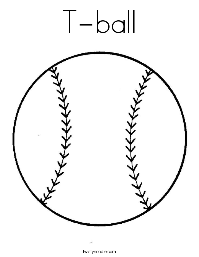T ball Coloring Page Twisty Noodle T ball Coloring Page Twisty Noodle