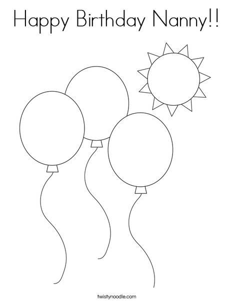 Happy Birthday Nanny Coloring Pages | happy birthday nanny coloring page twisty noodle Happy Birthday Nanny Coloring Pages | happy birthday nanny coloring page twisty noodle